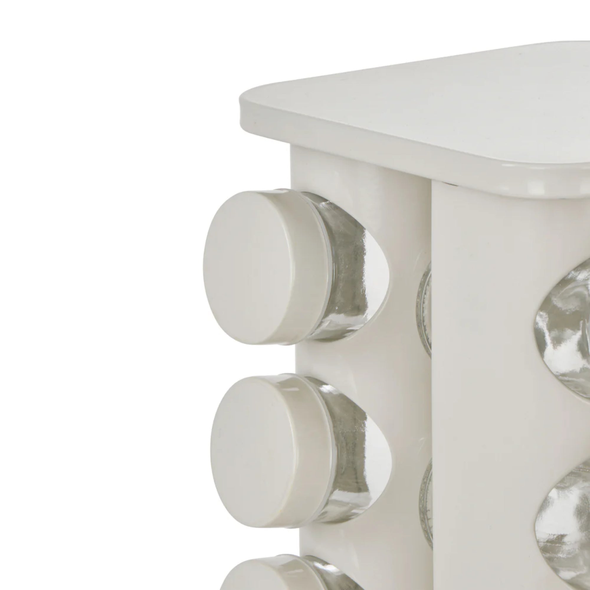 Davis & Waddell Newbury S/S Spice Rack Jar 16 Piece Set - Cream
