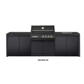 Crossray XPLor Black TCX4FL in-built Gas BBQ