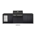 Crossray XPLor Black TCX4FL in-built Gas BBQ