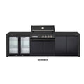 Crossray XPLor Black TCX4FL in-built Gas BBQ