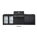 Crossray XPLor Black TCX4FL in-built Gas BBQ