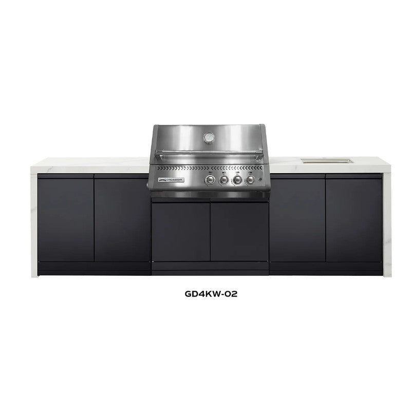 Crossray XPLor Silver TCX4FL in-built Gas BBQ