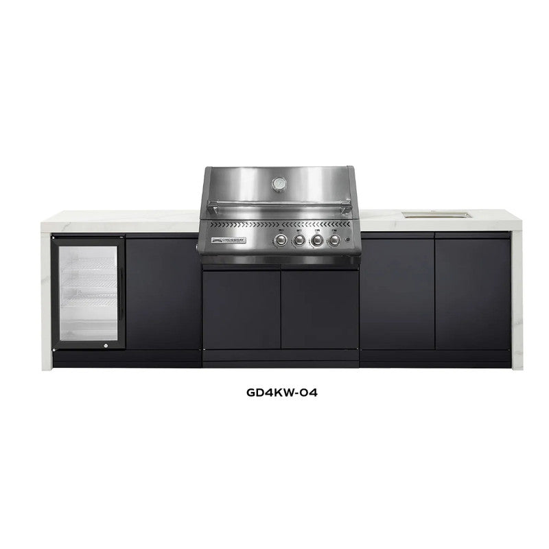 Crossray XPLor Silver TCX4FL in-built Gas BBQ