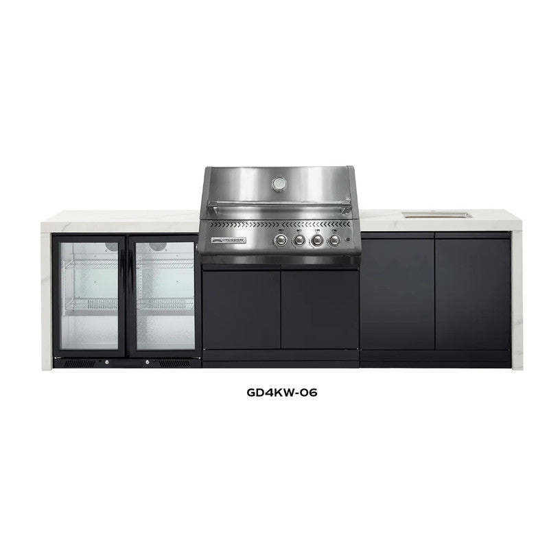 Crossray XPLor Silver TCX4FL in-built Gas BBQ