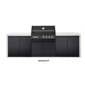 Crossray XPLor Black TCX4FL in-built Gas BBQ