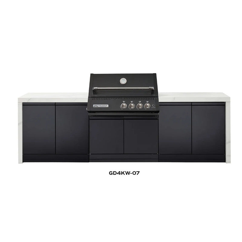Crossray XPLor Black TCX4FL in-built Gas BBQ