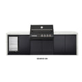Crossray XPLor Black TCX4FL in-built Gas BBQ