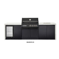 Crossray XPLor Black TCX4FL in-built Gas BBQ