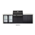 Crossray XPLor Black TCX4FL in-built Gas BBQ