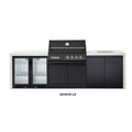 Crossray XPLor Black TCX4FL in-built Gas BBQ