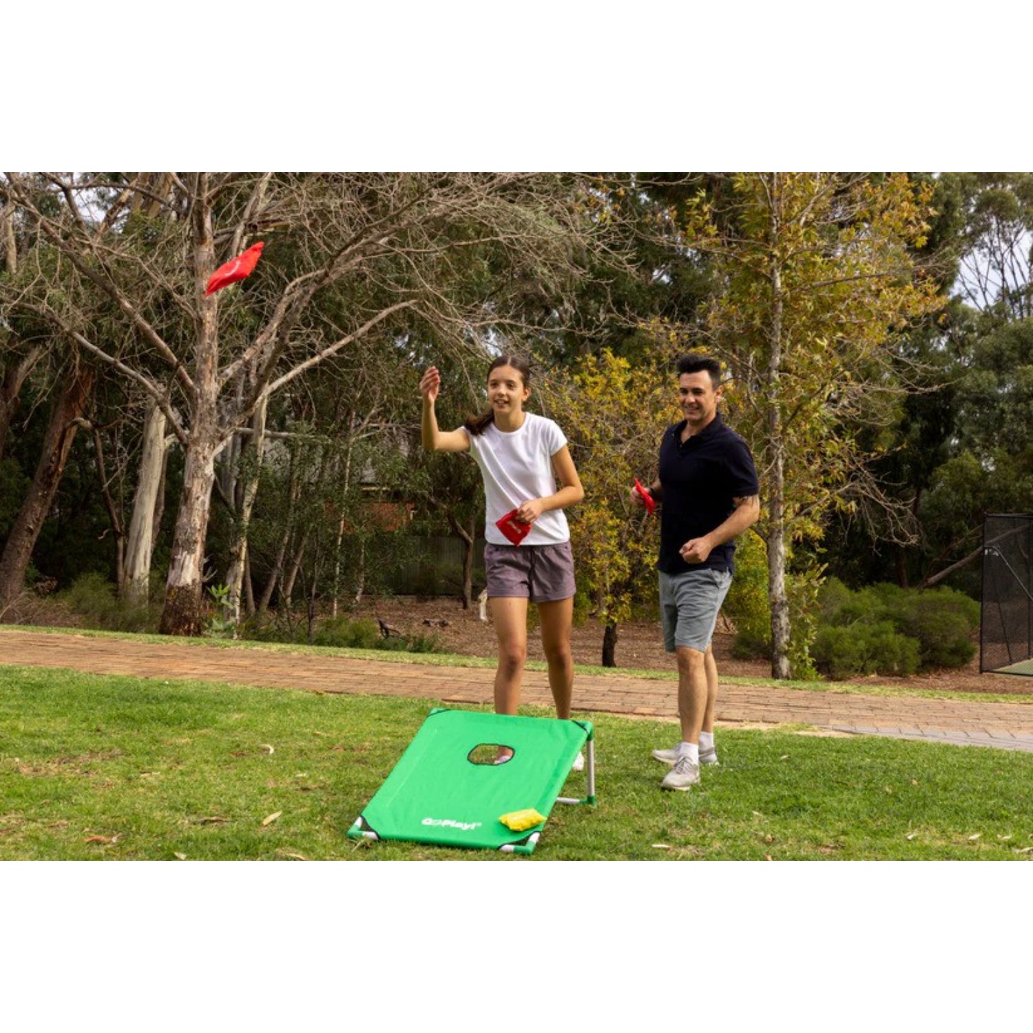 Go Play! Fabric Bean Bag Toss game- Green