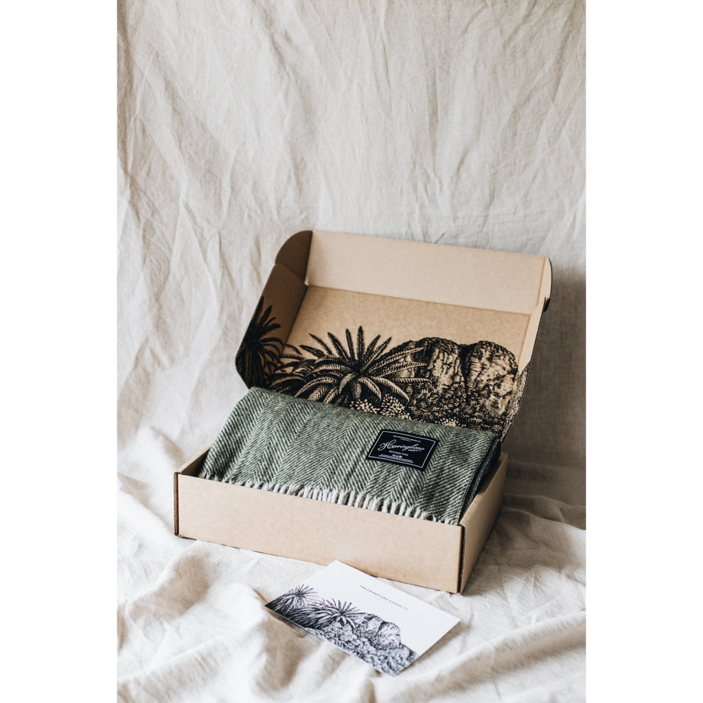 The Grampians Goods Co Recycled Wool Blankets - Bayleaf