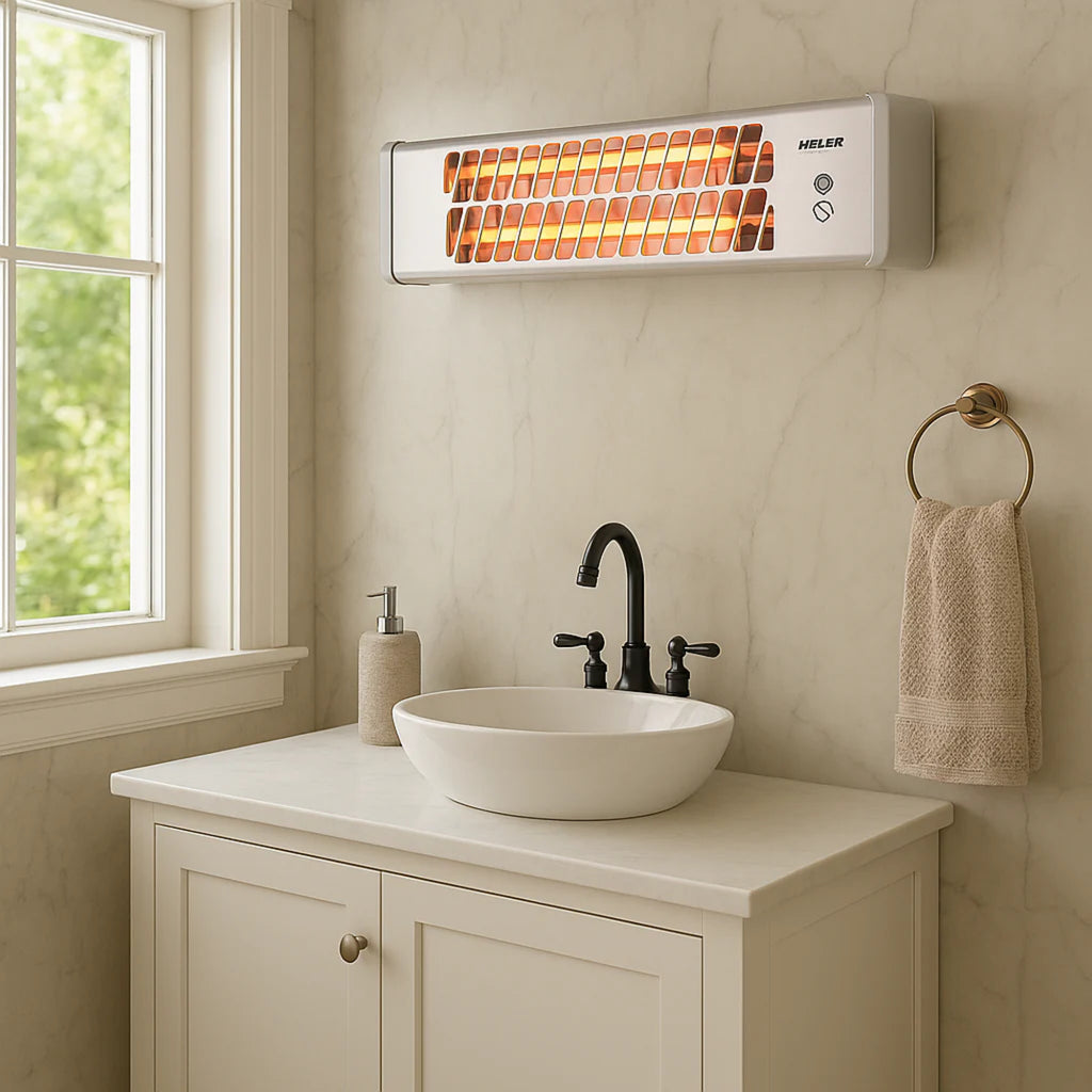 Heller HSH1200 Wall Mount Strip Heater 1200W, Waterproof IP24