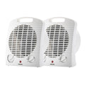 Heller 2000W Upright Fan Heater - Pack of 2 - White