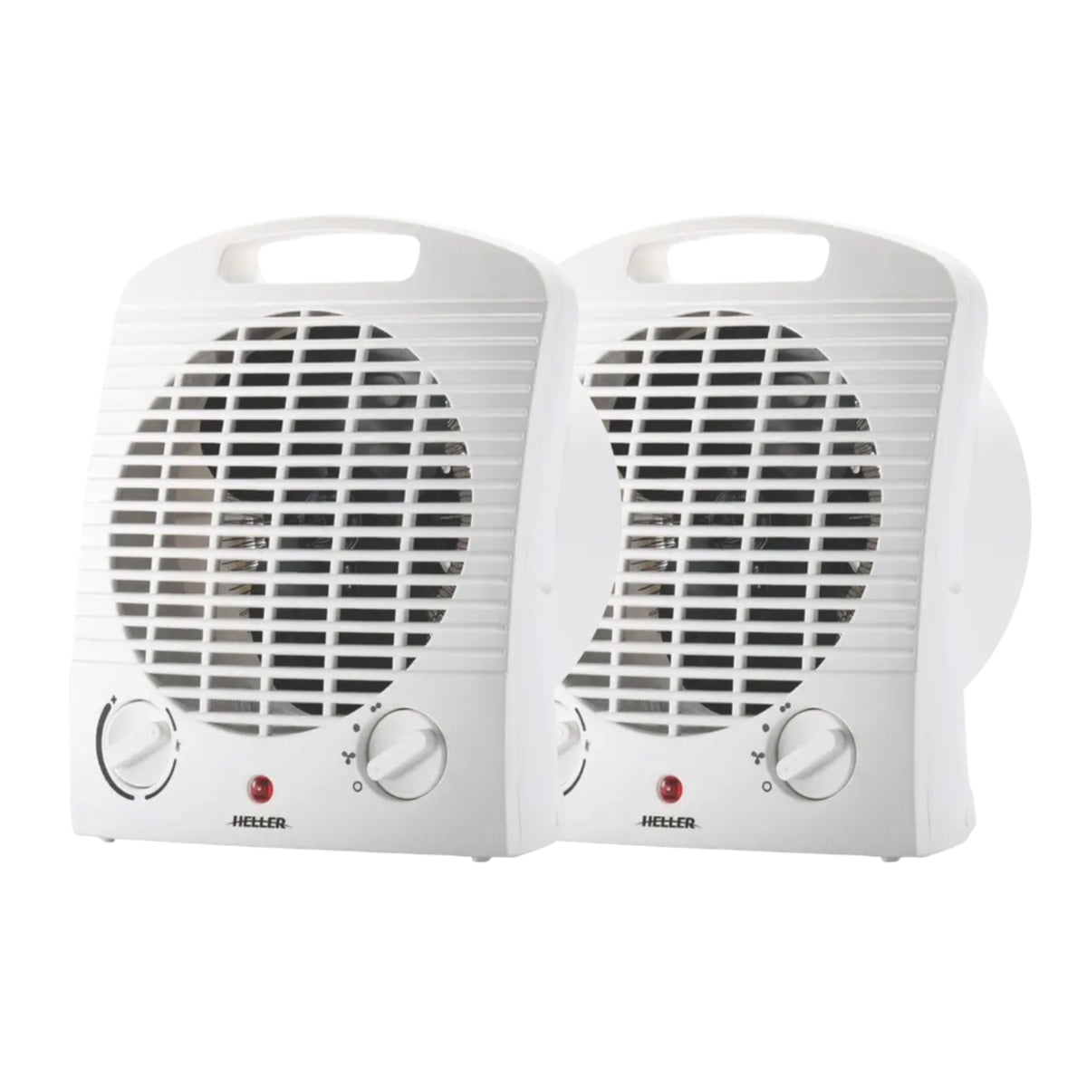 Heller 2000W Upright Fan Heater - Pack of 2 - White