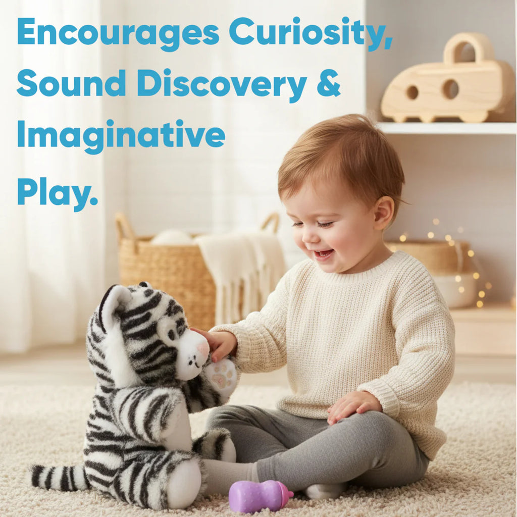 Love By Emi Interactive White Tiger - Black&White