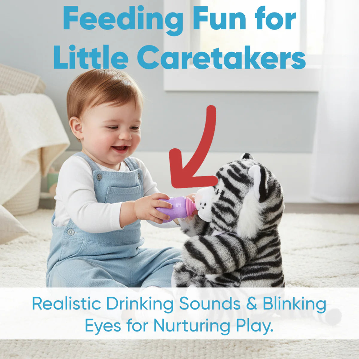 Love By Emi Interactive White Tiger - Black&White