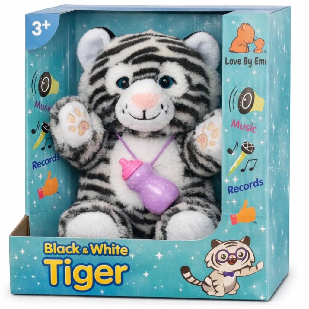 Love By Emi Interactive White Tiger - Black&White