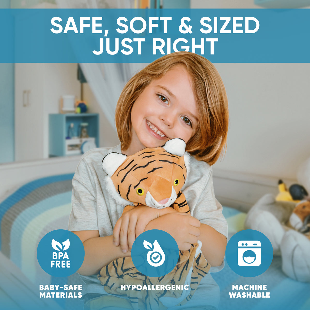 Love By Emi Tiger Musical Comforter - Orange