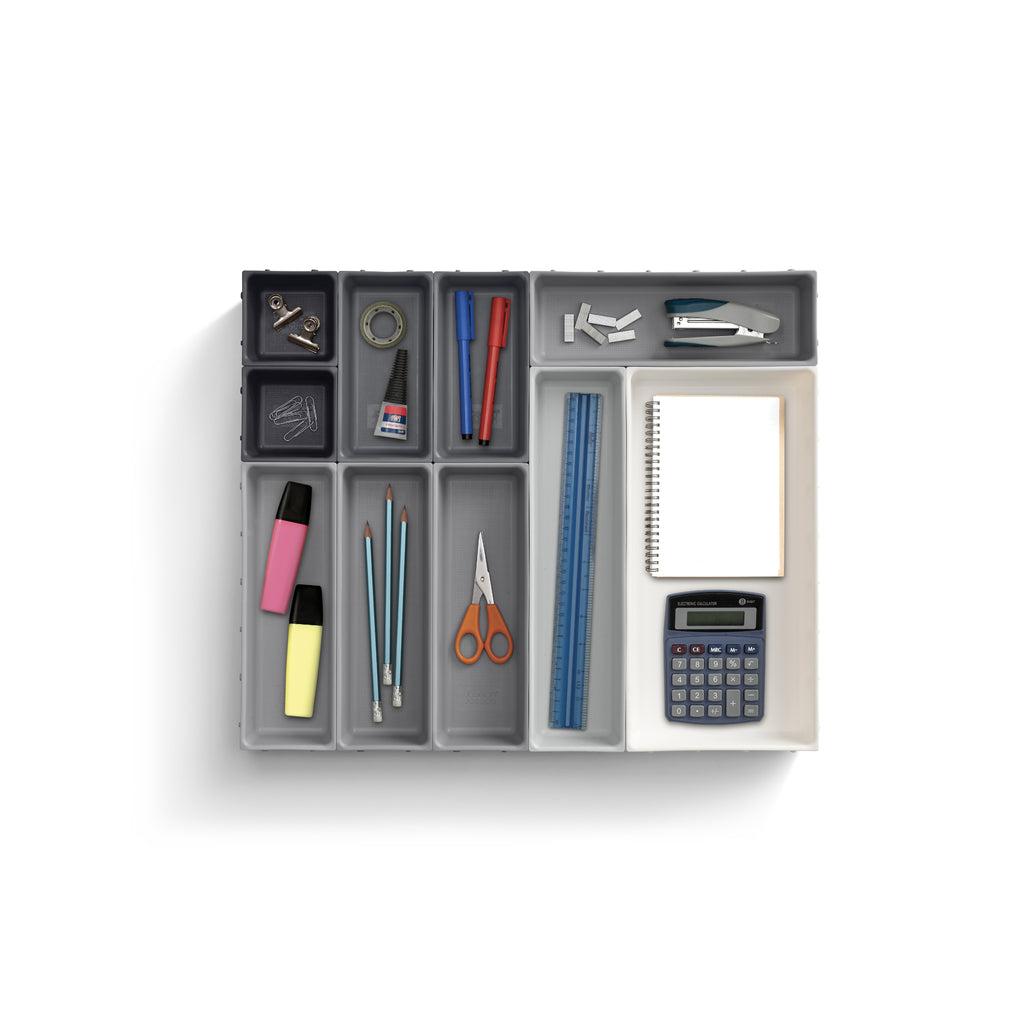 Joseph Joseph Blox 10 Piece Drawer Organiser Set - Grey