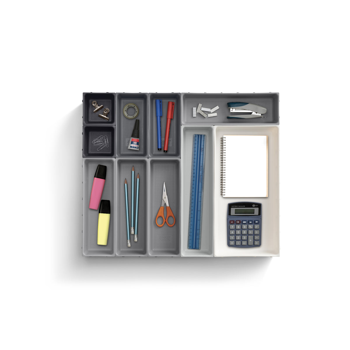 Joseph Joseph Blox 10 Piece Drawer Organiser Set - Grey