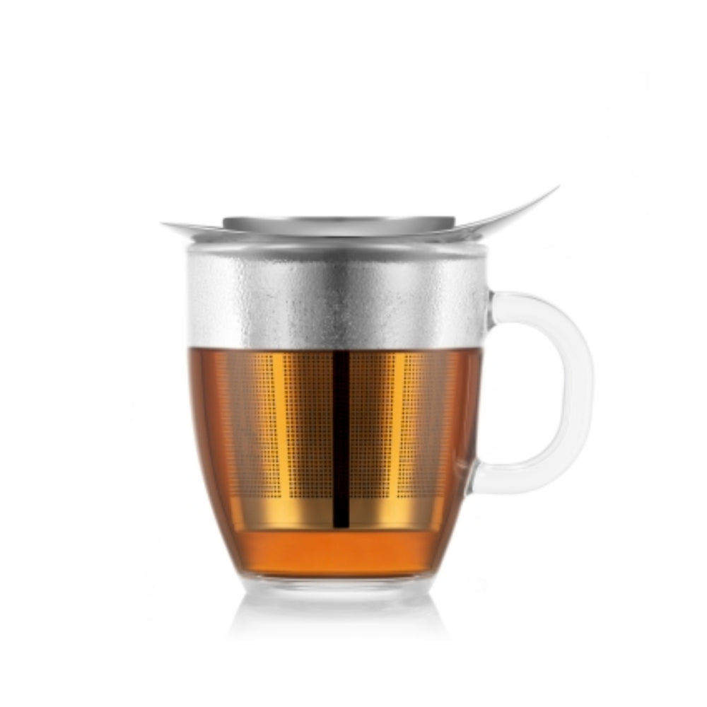 Bodum YO-YO Set 350ml Glass Mug and Tea Strainer - Clear