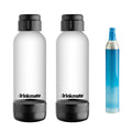 DrinkMate Gas Cylinder & 1 Litre Bottle Twin Pack - Black