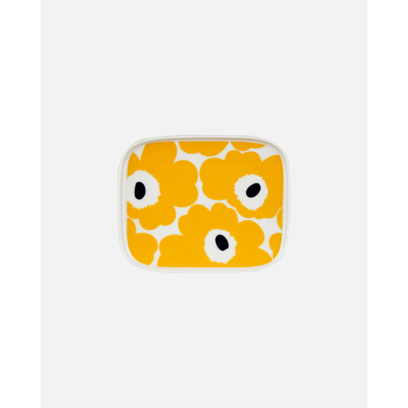 Marimekko Oiva/Unikko Yellow 4 Piece Plate Set