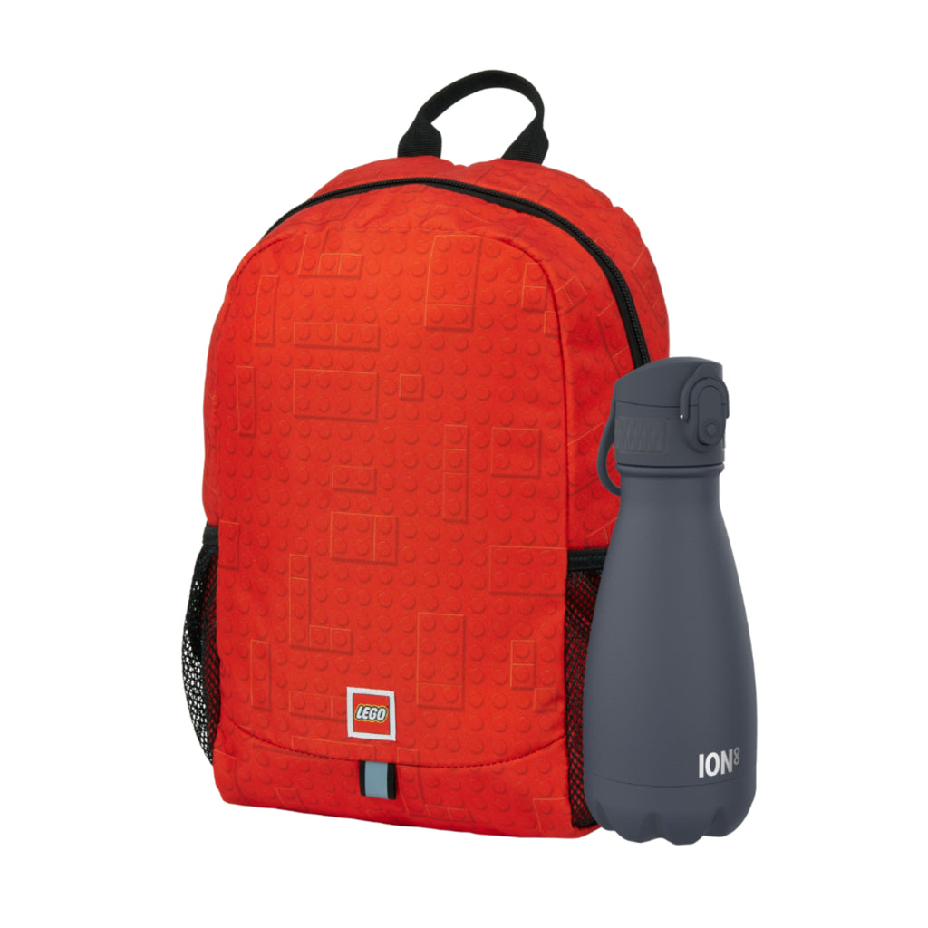 LEGO Kids Red Backpack with ION8 Bottle