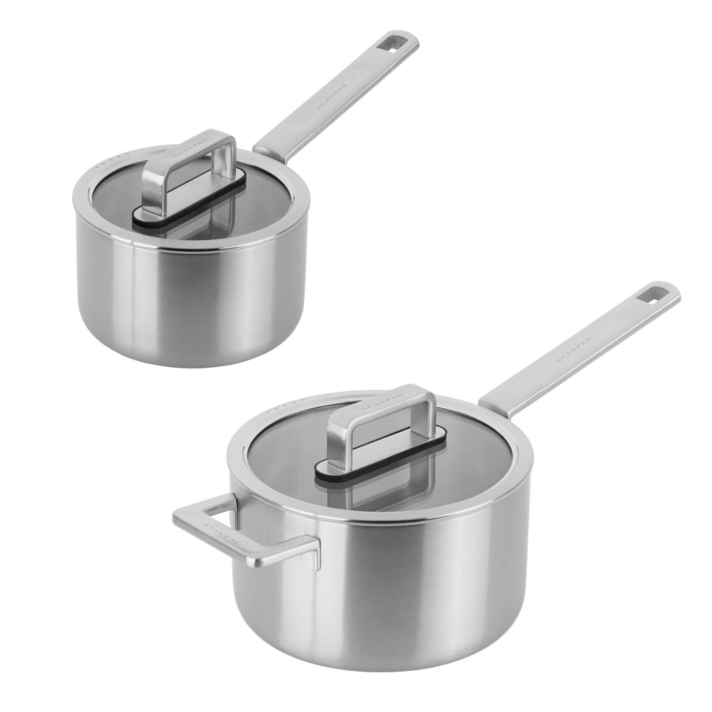 Scanpan Elektra 16cm & 20cm Saucepan Set - Silver