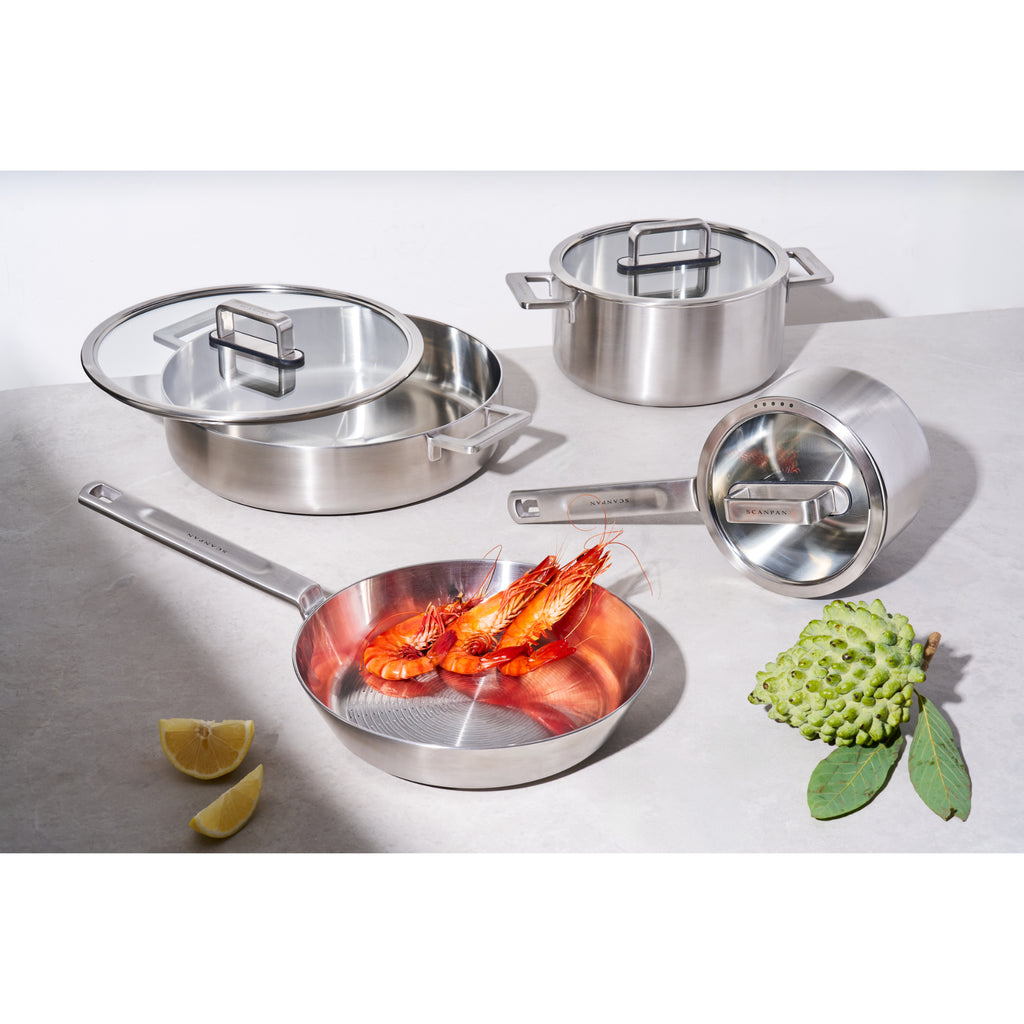 Scanpan Elektra 16cm & 20cm Saucepan Set - Silver