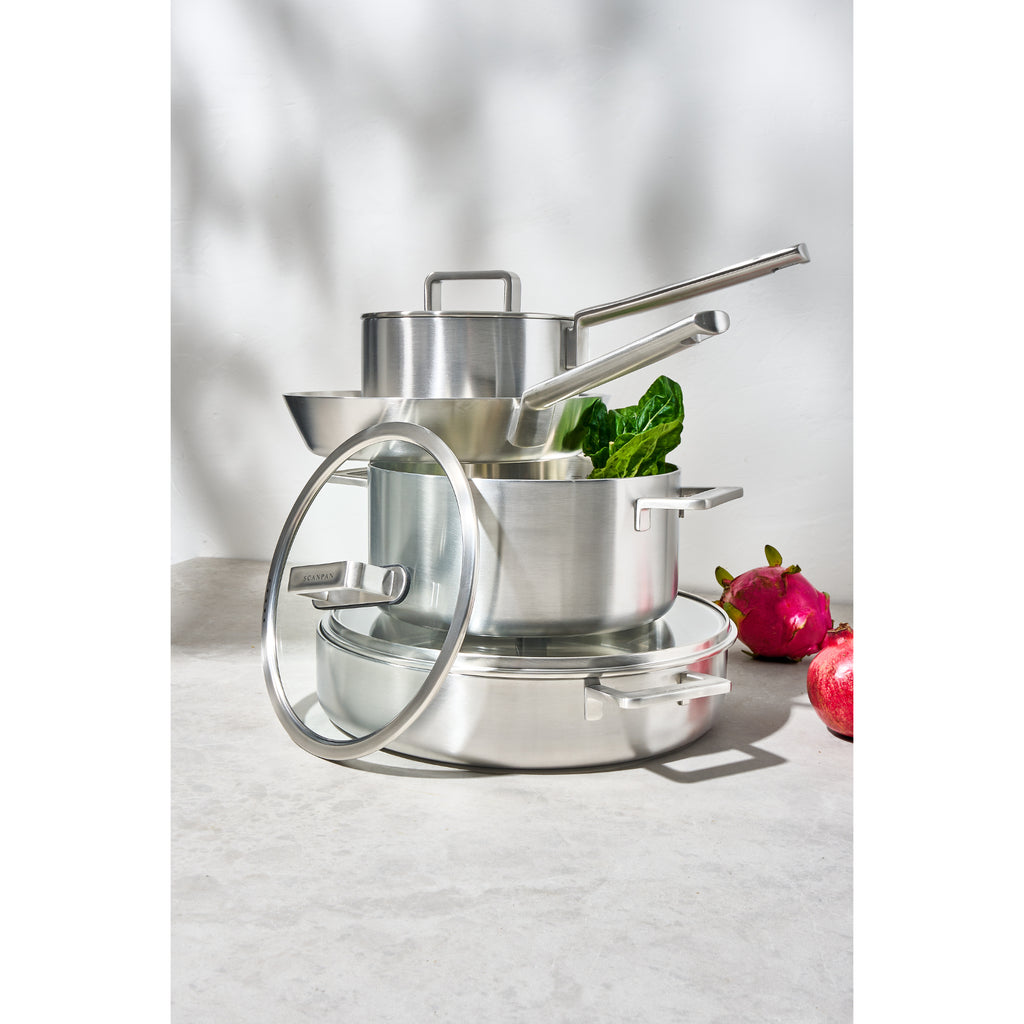 Scanpan Elektra 16cm & 20cm Saucepan Set - Silver