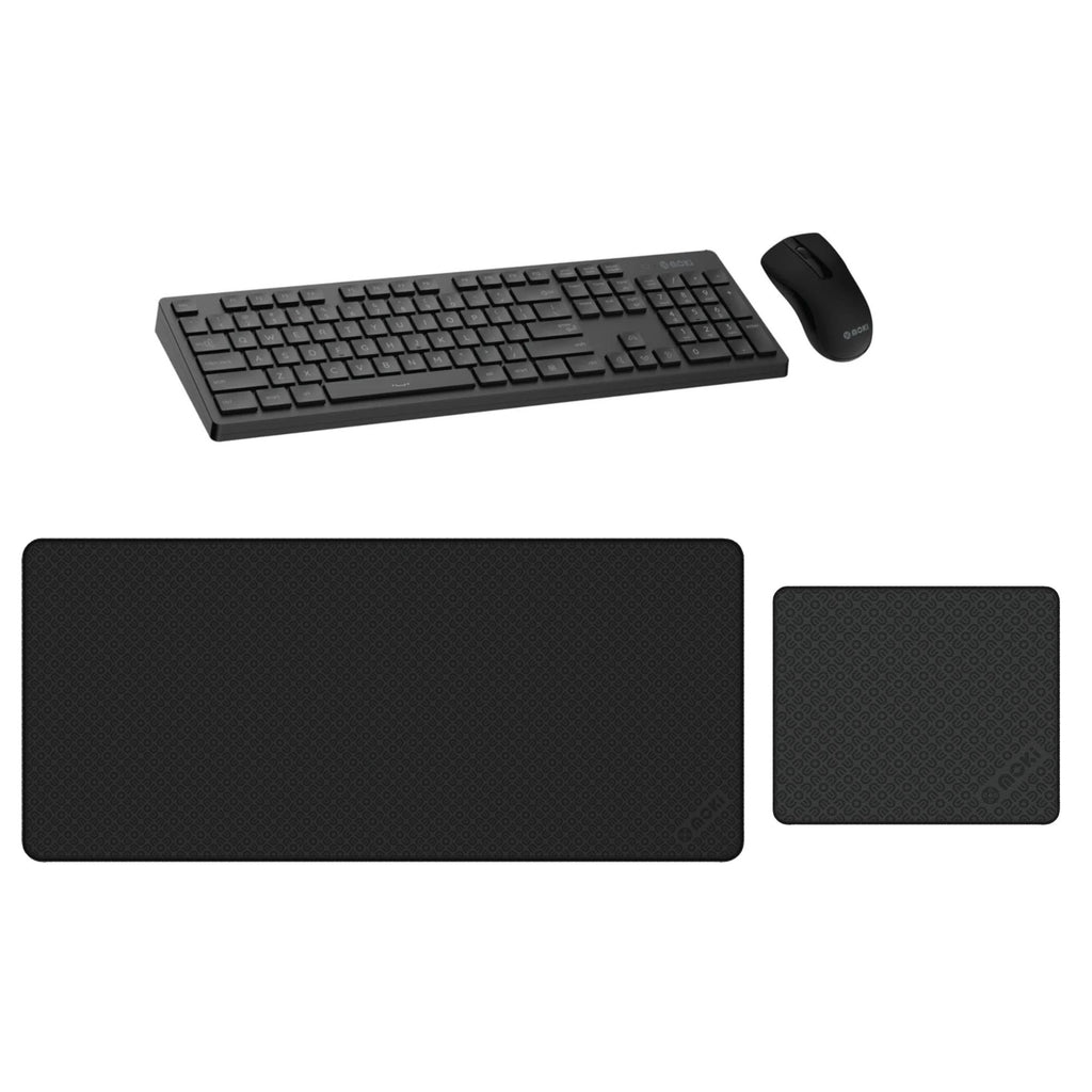 Moki Wireless Keyboard & Mouse Office Pack - Black