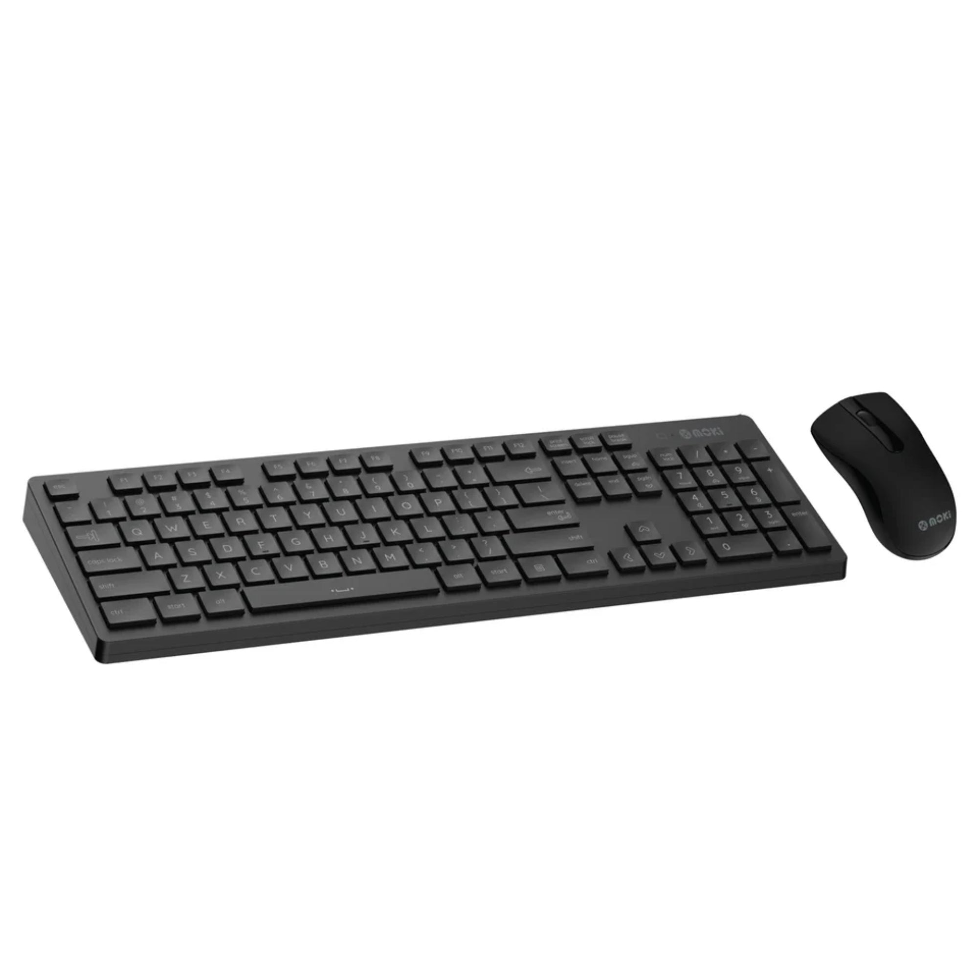 Moki Wireless Keyboard & Mouse Office Pack - Black