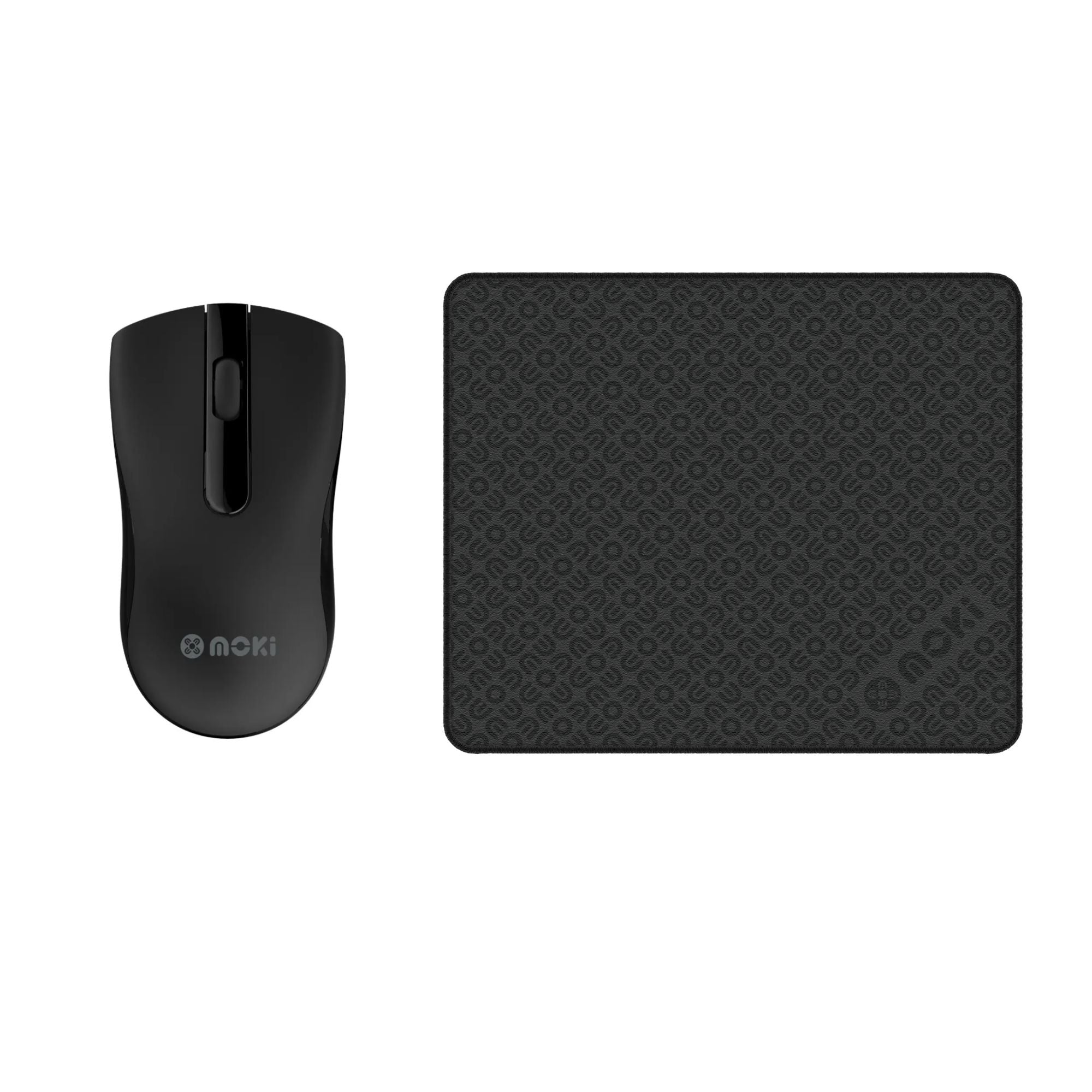 Moki Wireless Mouse & Pad Set - Black