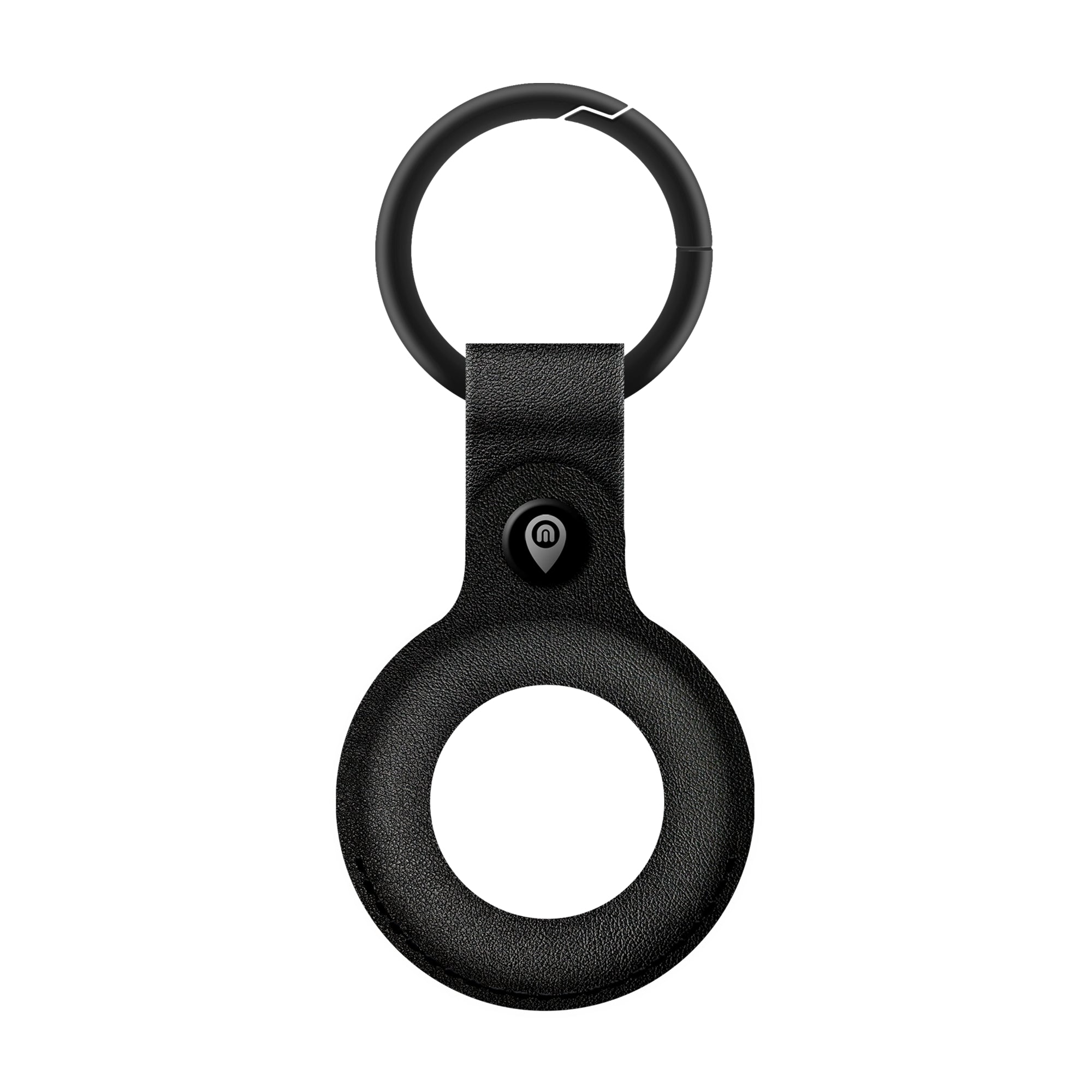 Moki MokiTag & Leather Key Ring - Black