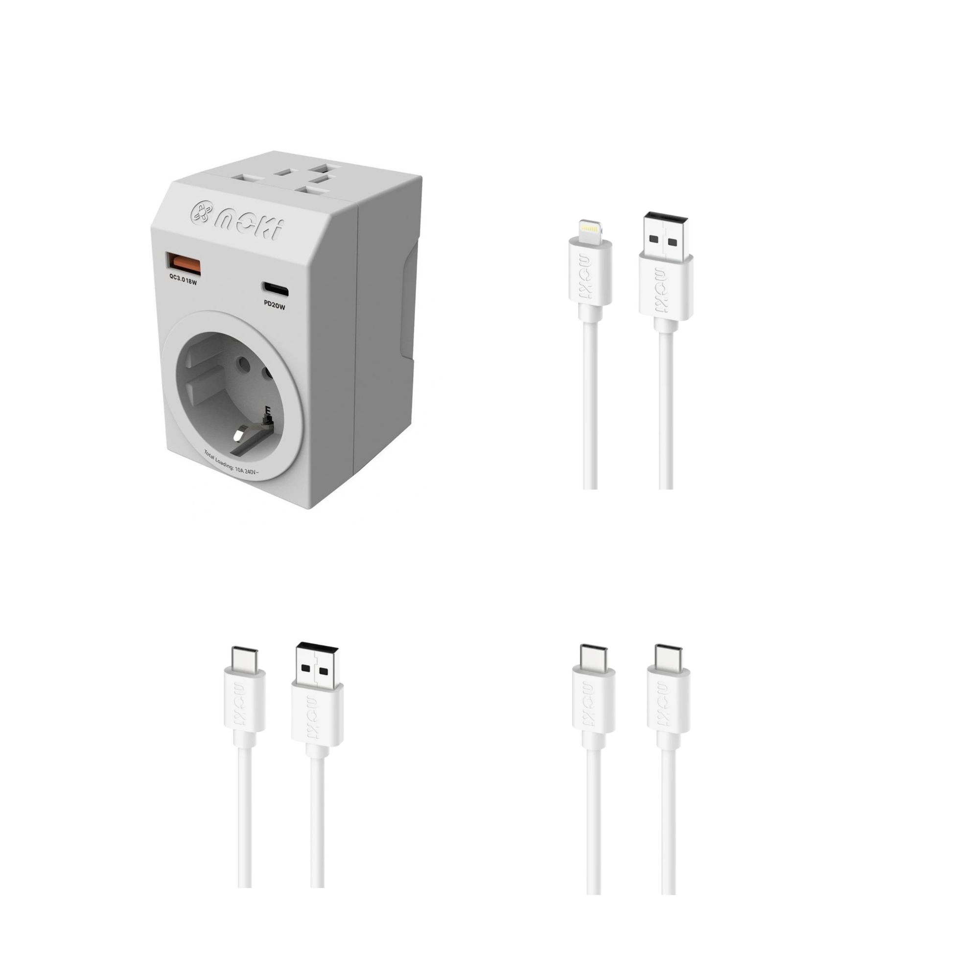 Moki Cable & Universal Adaptor Travel Set
