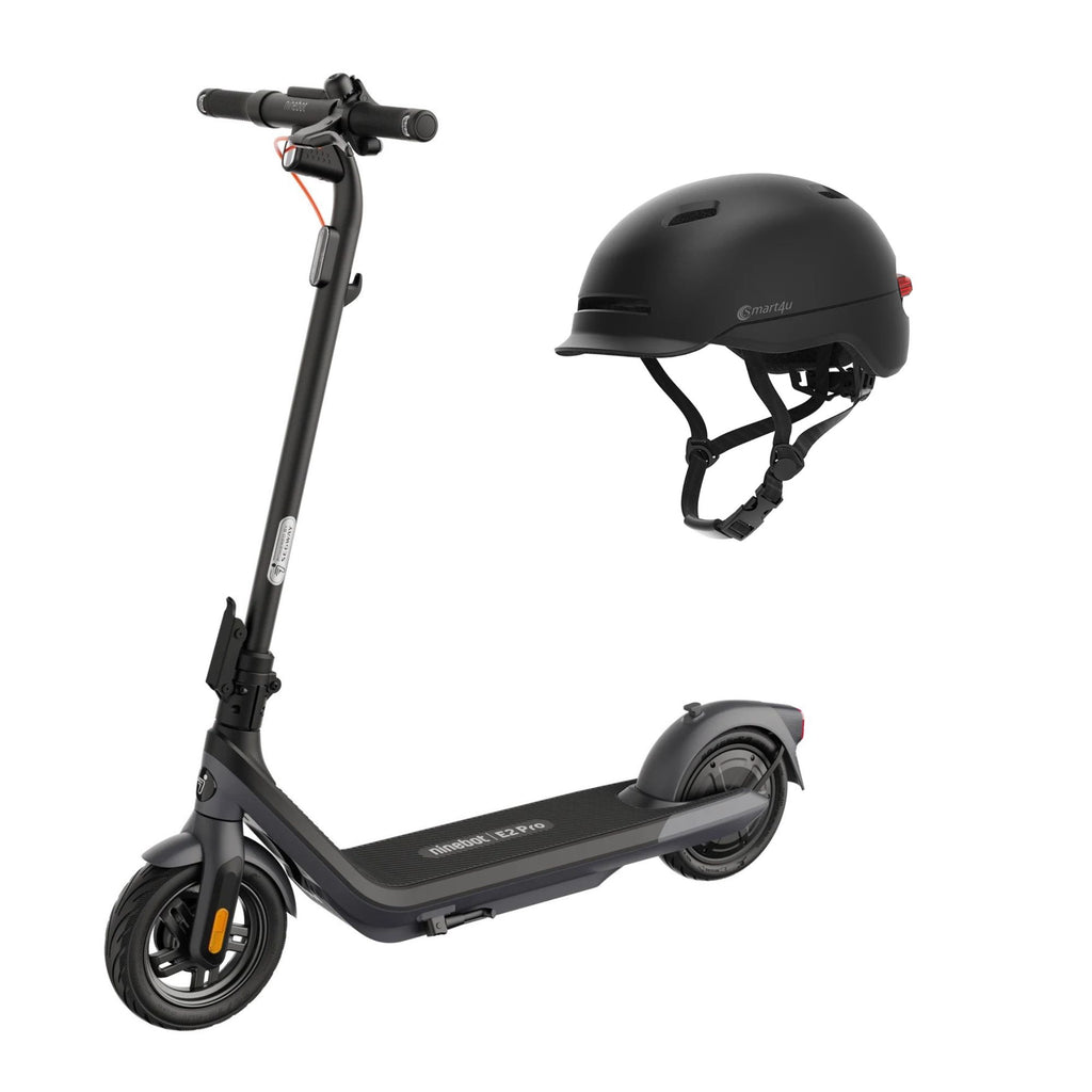 Segway NineBot Electric KickScooter E2 Pro & Large Smart Urban Helmet - Black