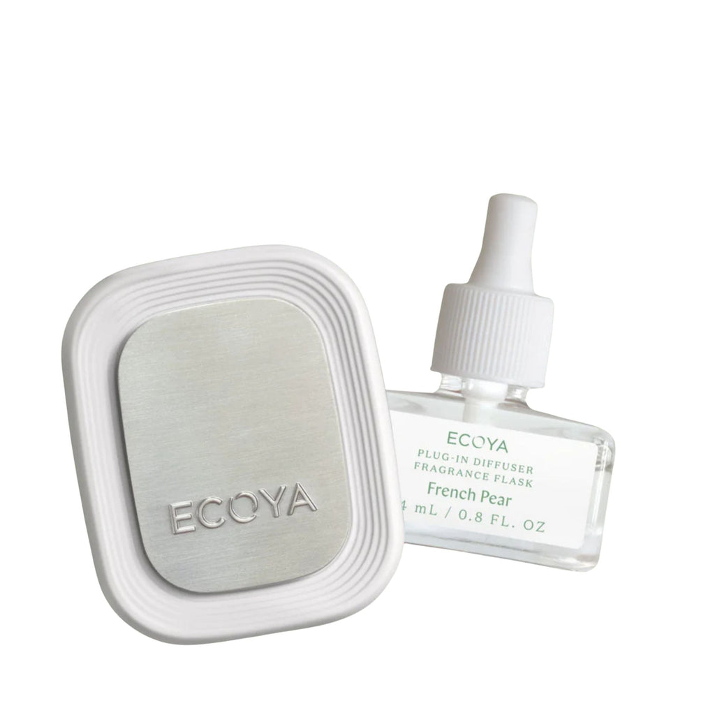 Ecoya Plug-In Diffuser & Fragrance Flask Set - French Pear
