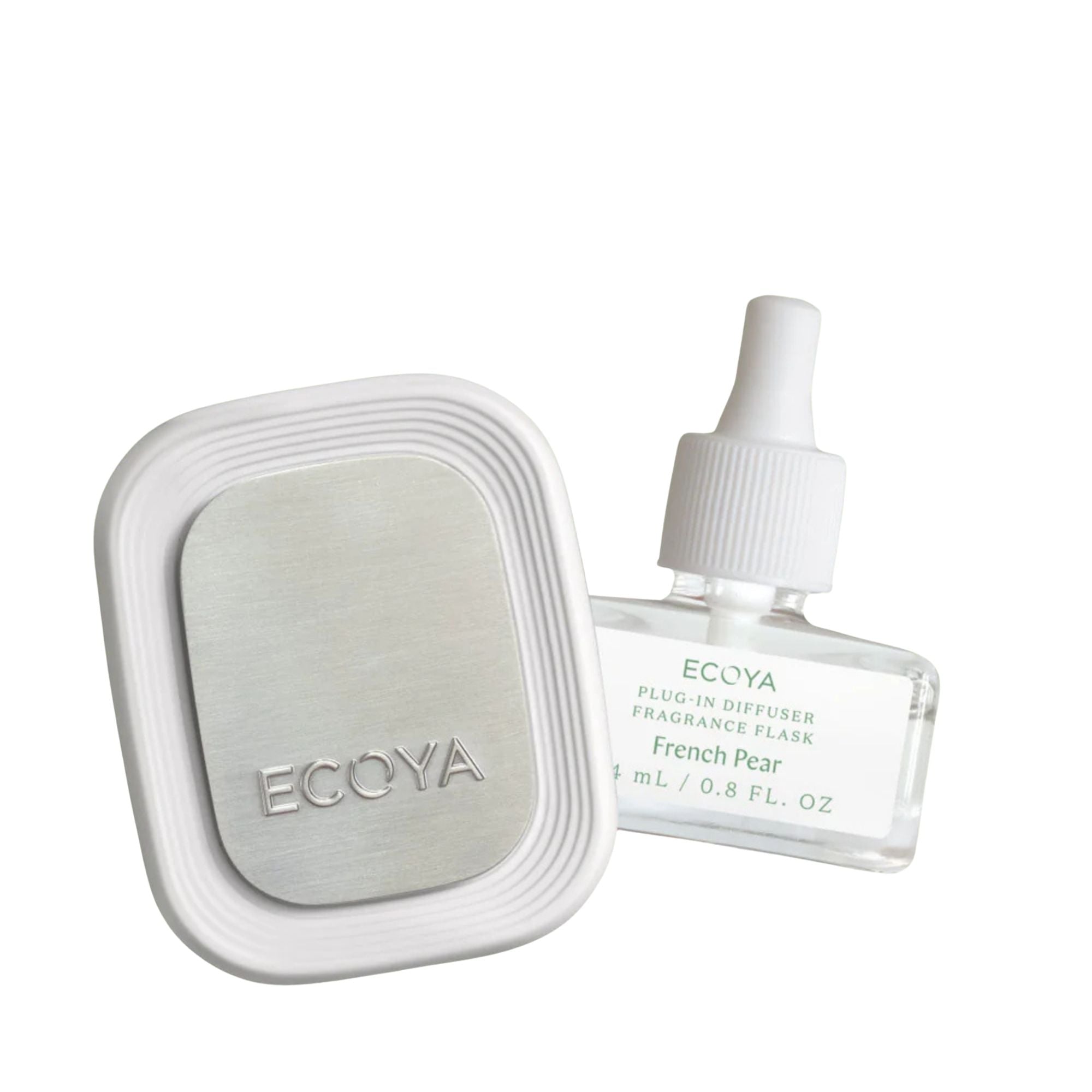 Ecoya Plug-In Diffuser & Fragrance Flask Set - French Pear
