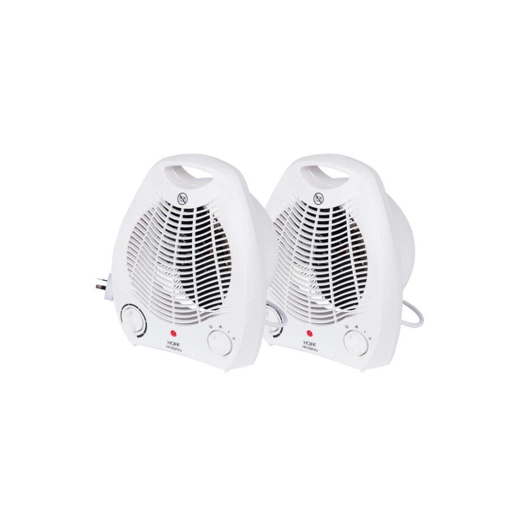 Hoff 2000W Upright Fan Heater Pack of 2