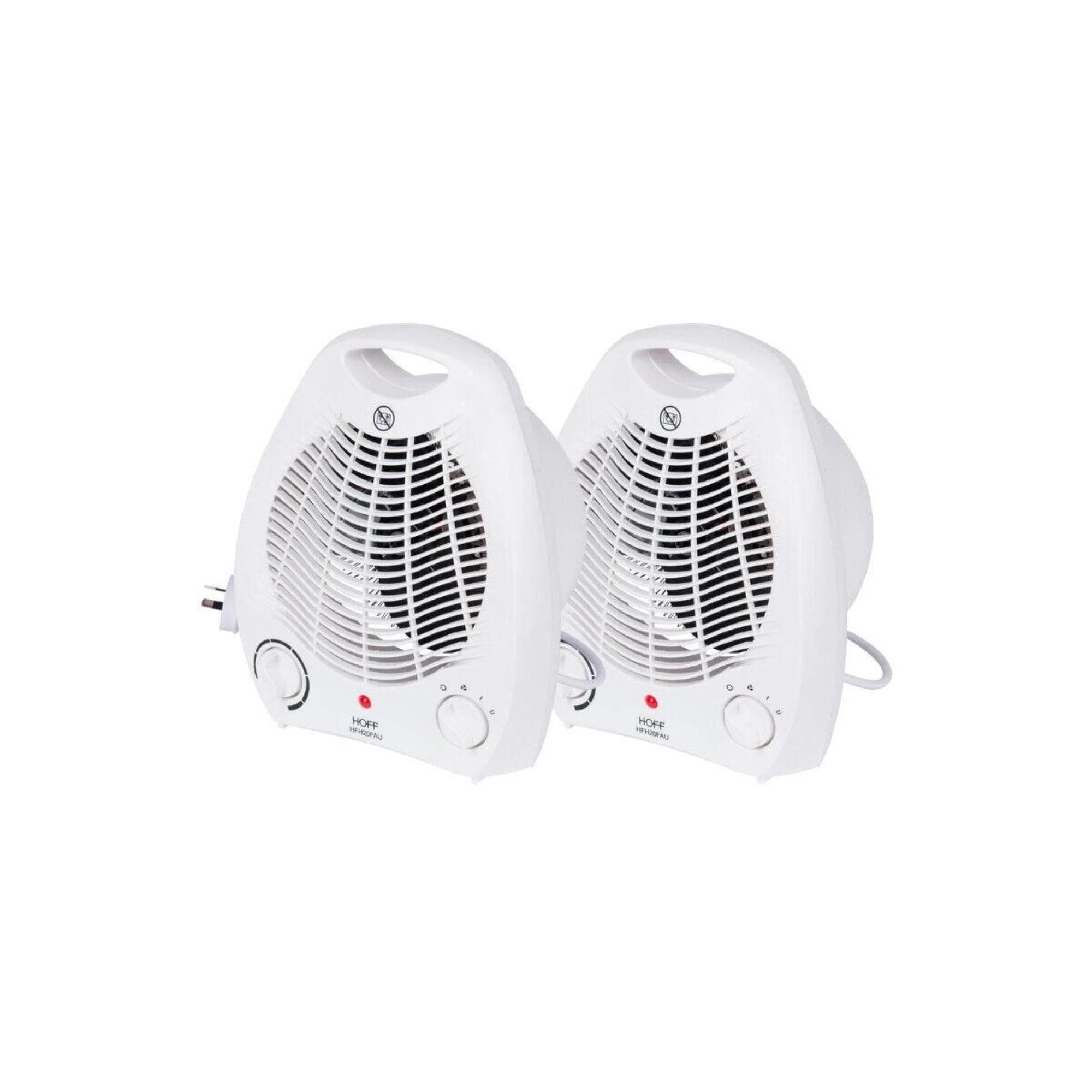 Hoff 2000W Upright Fan Heater Pack of 2