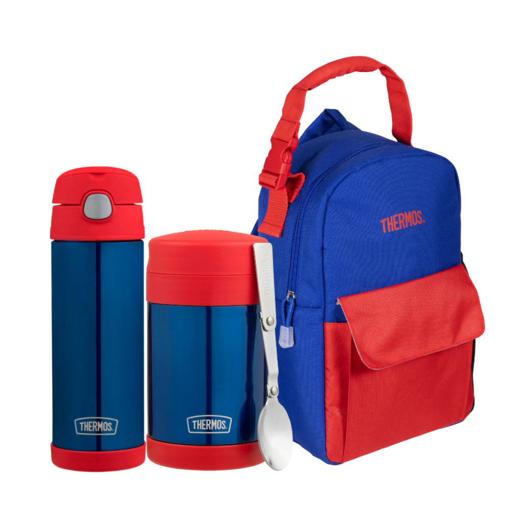 Thermos Kids Mini Lunch Kit Backpack - Navy/Red