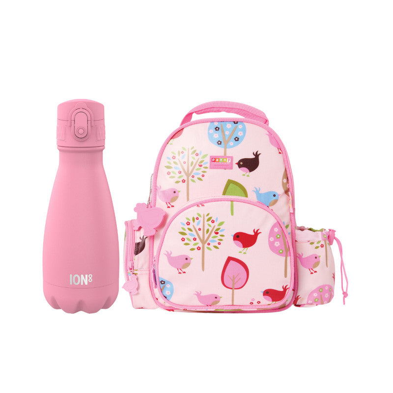 Penny Scallan Medium Backpack + Bonus ION8 280ml Bottle - Chirpy Bird