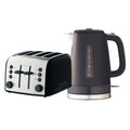 Russell Hobbs Brooklyn 4 Slice Toaster & 1.7L Kettle Set - Matte Black