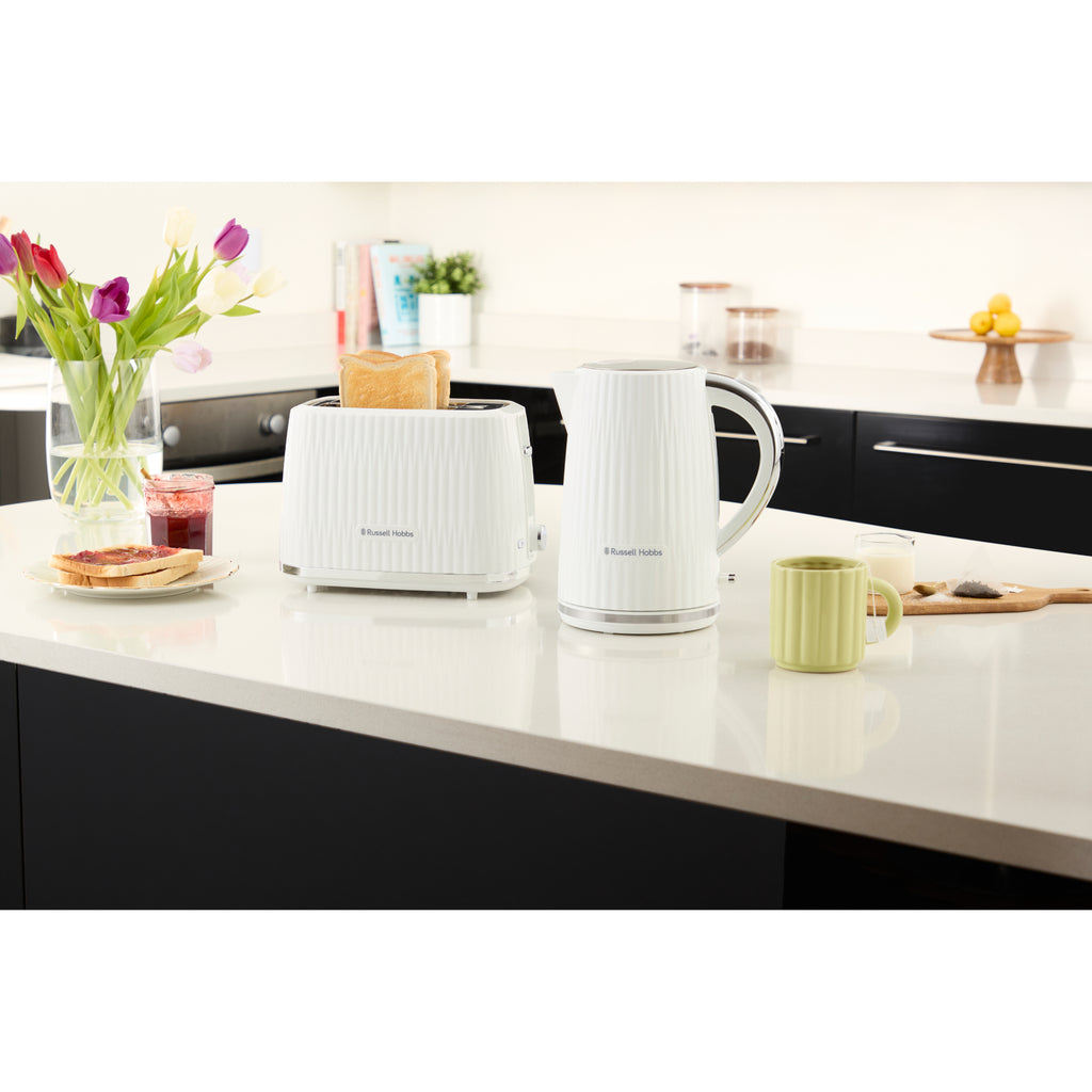 Russell Hobbs Eden 1.7L Kettle & 2 Slice Toaster - White