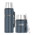 Thermos King Vacuum 1.2L Insulated Flask & 470ml Insulated Food Jar - Slate