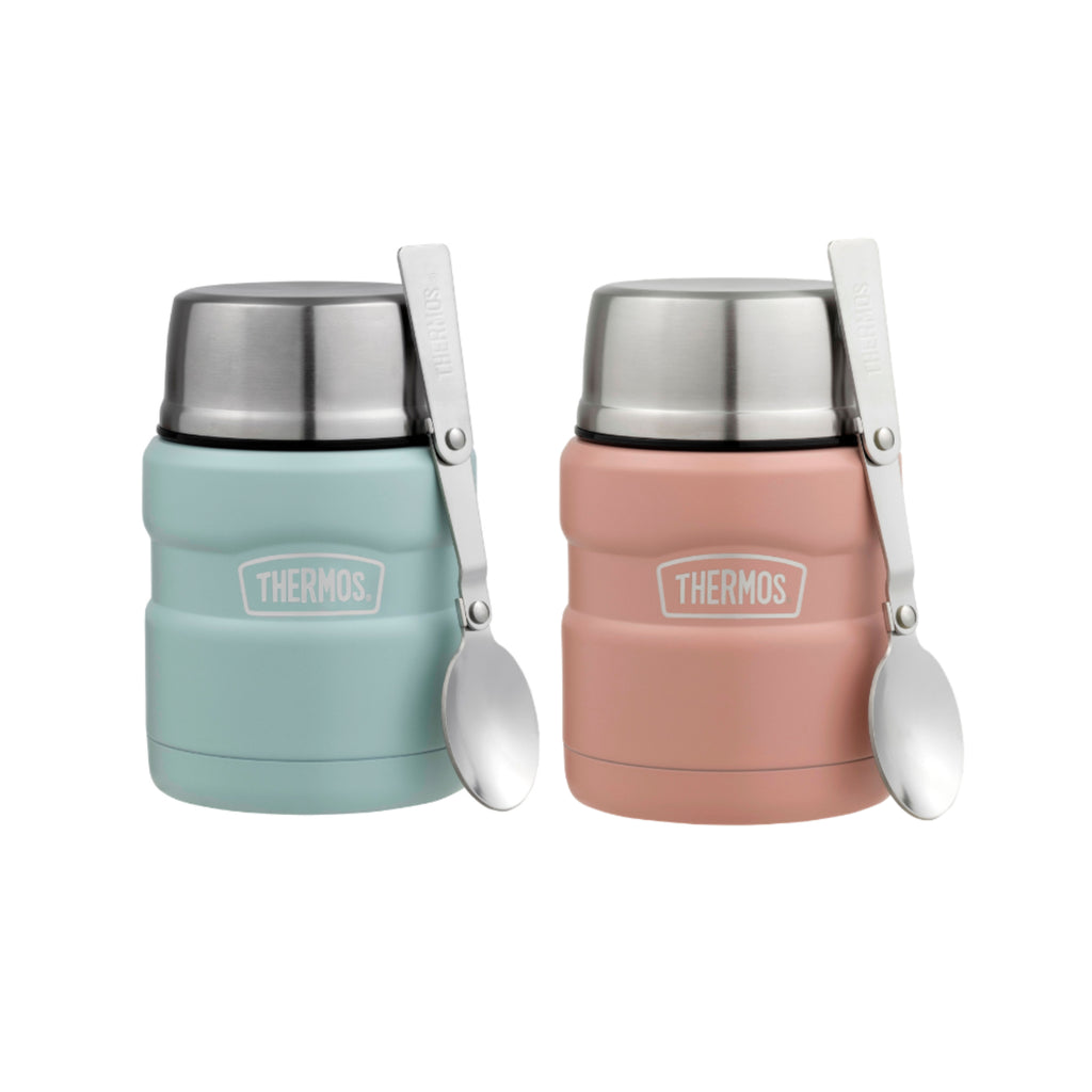 Thermos 470ml Stainless King Vacuum Insulated Food Jar 2 Pack -  Blue & Pink