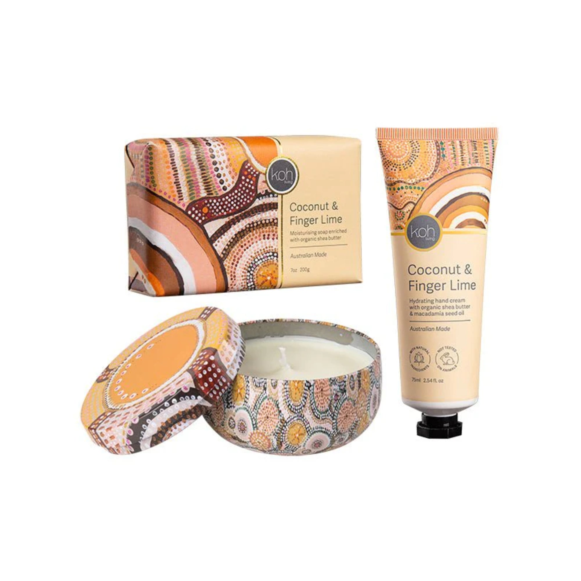 Koh Living Coconut & Finger Lime Body Gift Set - Multi