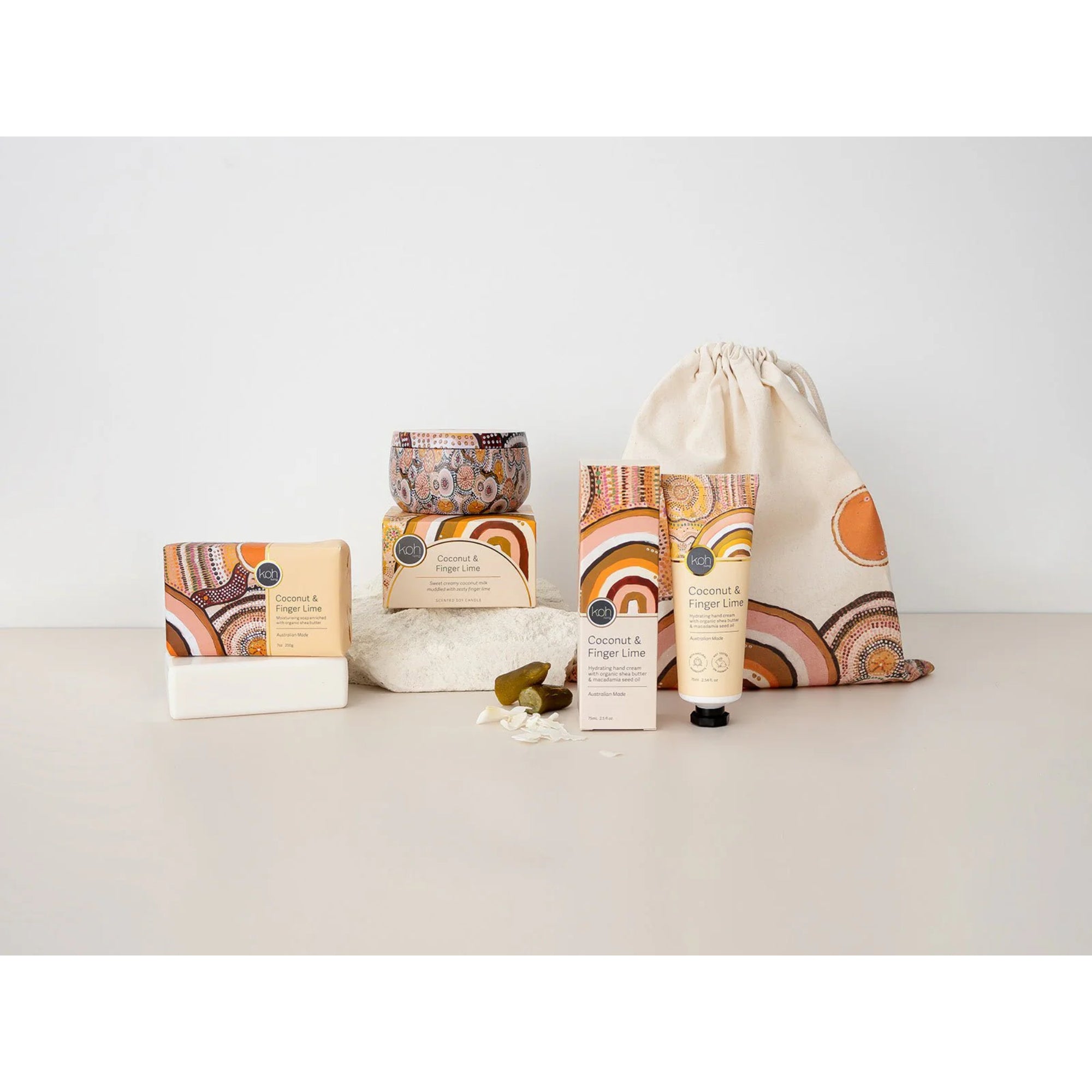Koh Living Coconut & Finger Lime Body Gift Set - Multi